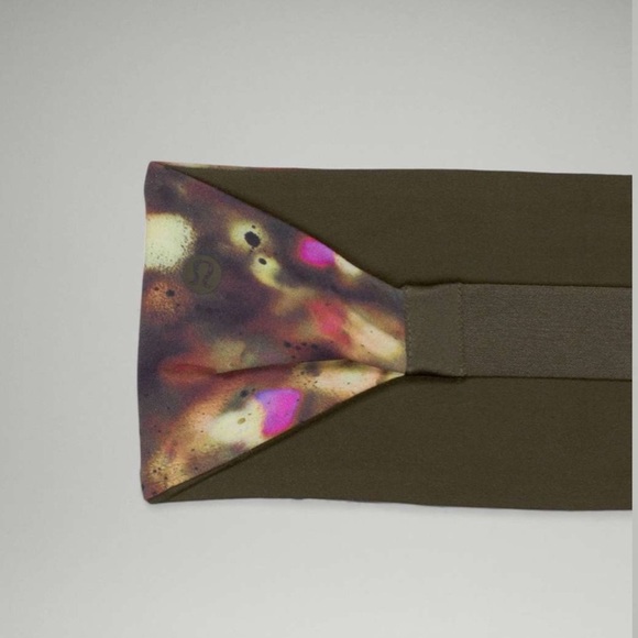 lululemon Women’s Fringed Fighter Nulu Headband Focus Splatter Reversible NWT - Picture 5 of 11